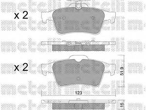 Metelli 22-0337-3. Комплект тормозных колодок (дисковых)