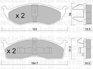 Metelli 22-0356-0. Комплект тормозных колодок (дисковых)