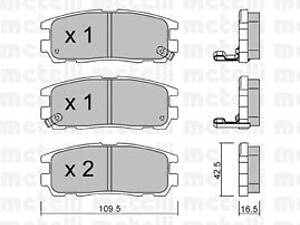 Metelli 22-0358-0. Комплект гальмівних колодок (дискових)