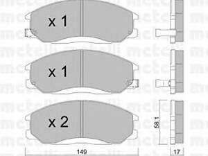 Metelli 22-0364-0. Комплект гальмівних колодок (дискових)