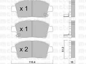 Metelli 22-0423-0. Комплект тормозных колодок (дисковых)