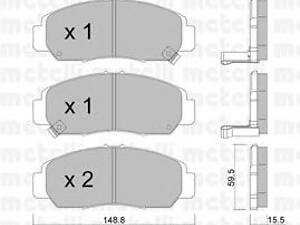 Metelli 22-0462-0. Комплект тормозных колодок (дисковых)