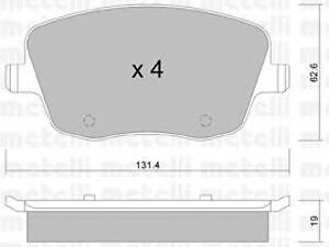 Metelli 22-0547-0. Комплект гальмівних колодок (дискових)
