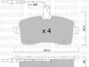 Metelli 22-0600-0. Комплект тормозных колодок (дисковых)