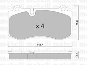 Metelli 22-0669-0. Комплект гальмівних колодок (дискових)