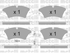 Metelli 22-0836-6. Комплект тормозных колодок (дисковых)