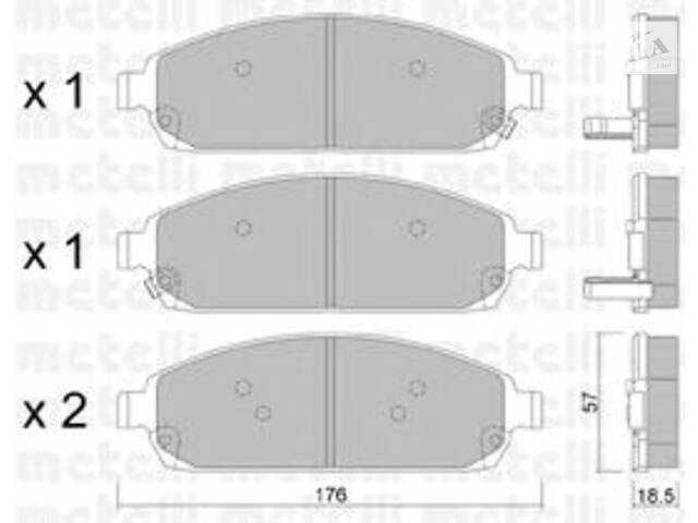 Metelli 2207190. Комплект тормозных колодок (дисковых)