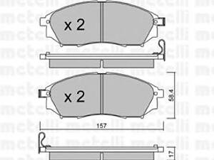 Metelli 2208190. Комплект тормозных колодок (дисковых)