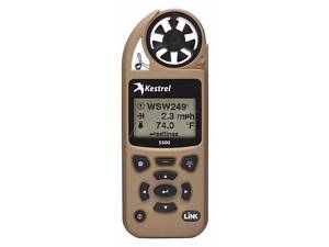 Метеостанція Kestrel 5500 Weather Meter Bluetooth. Колір - Пісочний. В комплекті флюгер та чохол