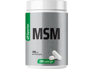 Метилсульфанилметан Sporter MSM 700 мг 200капс