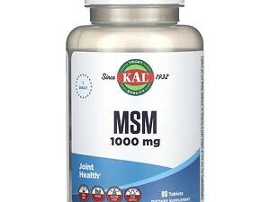 Метилсульфонілметан KAL MSM 1000 mg 80 tabs (1086-2022-10-1012)