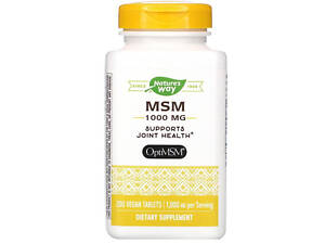 Метилсульфонилметан, MSM, Nature's Way, 1000 мг, 200 таблеток