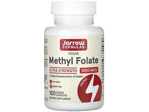 Метил фолиевая кислота Jarrow Formulas Methyl Folate 1000 мкг 100 капс