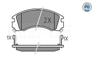 MEYLE 025 213 6315/PD Колодки тормозные (передние) Mitsubishi Outlander/Lancer/Pajero 90-