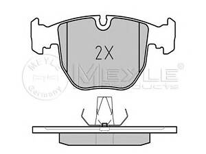 Meyle 025 214 8619. Комплект гальмівних колодок