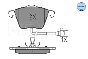 MEYLE 025 238 0120/W Колодки гальмівні (передні) Audi A3/Seat Leon/Skoda SuperB/VW Golf/Pa