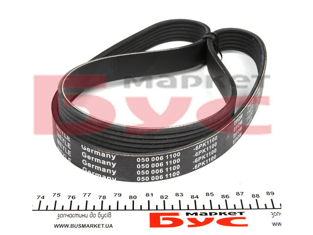 MEYLE 050 006 1100 Ремень генератора Peugeot Boxer 2.0 94-/VW Caddy 1.4 04- (6PK1100) - Фото 2