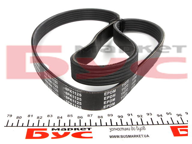 MEYLE 050 006 1125 Ремінь генератора Opel Movano/Renault Master/Kangoo 1.9dCi/dTi 98-/Trafic 2.0 06- (6PK1125) - Фото 2