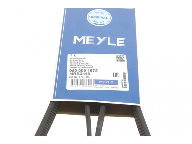 MEYLE 050 006 1675 Ремінь генератора Ford Escort 1.6/1.8i (6PK1675) - Фото 7