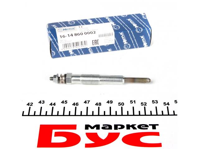 MEYLE 16-14 860 0002 Свеча накаливания Renault Kangoo 1.9D 97- (под закрутку) - Фото 1