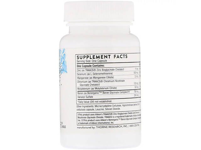 Мікроелементи Thorne Research Trace Minerals 90 капсул (THR24203) - Фото 2
