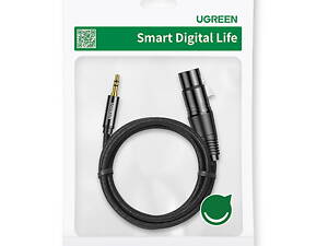 Микрофонный кабель Ugreen AV182 XLR Male to Mini Jack AUX Microphone Cable 2 м Черный