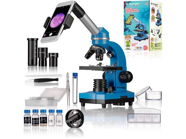 Мікроскоп Bresser Junior Biolux SEL 40x-1600x Blue з адаптером для смартфона (8855600WXH000), оригінал!! - Фото 1
