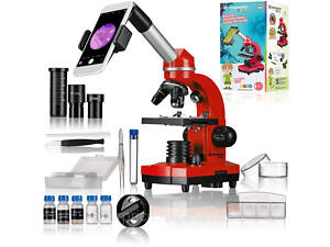 Мікроскоп Bresser Junior Biolux SEL 40x-1600x Red з адаптером для смартфона (8855600E8G000), оригінал!