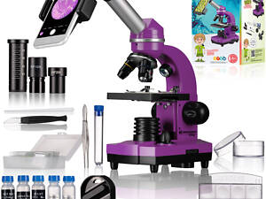 Мікроскоп Bresser Junior Biolux SEL 40x-1600x Purple з адаптером для смартфона (8855600TJ5000)