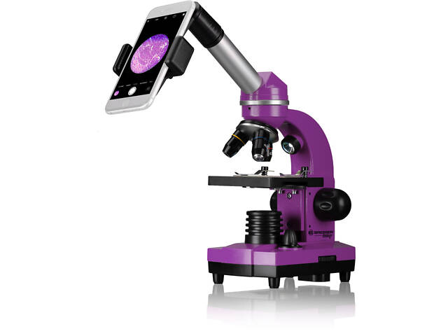 Мікроскоп Bresser Junior Biolux SEL 40x-1600x Purple з адаптером для смартфона (8855600TJ5000) - Фото 2