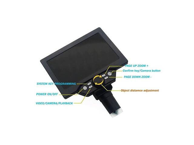 Микроскоп цифровой с 7' дюймовым LCD экраном GAOSUO G1200HD, питание от сети (Товар с дефектом) - Фото 5