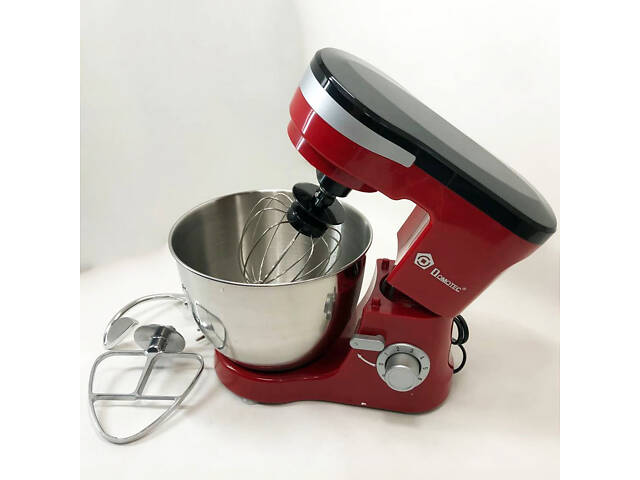 Міксер-тестоміс планетарний Domotec MS-1368 на 6 швидкостей 3 насадки чаша 4 л 1500 W - Фото 8
