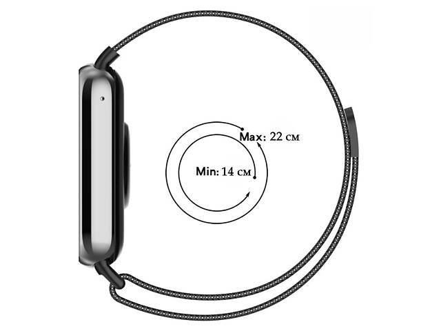 Міланський сітчастий ремінець Primo для годинника Redmi Watch 4 / Xiaomi Mi Band 8 Pro - Black - Фото 8