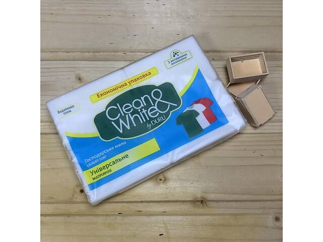 Мило для прання Duru Clean&White Господарське Універсальне - 4 x 120 г. - Фото 1