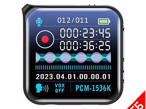 Мини диктофон с большим экраном, радио и MP3 плеером Nectronix M30, 16 Гб памяти