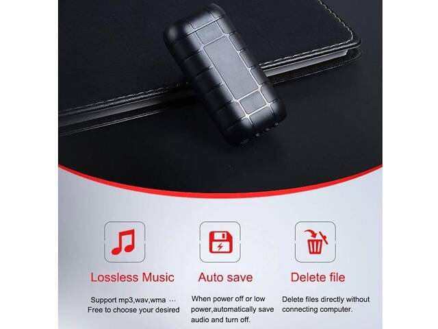 Мини диктофон с большим временем работы Nectronix A50+ micro SD до 128 Гб Черный (100836) - Фото 4