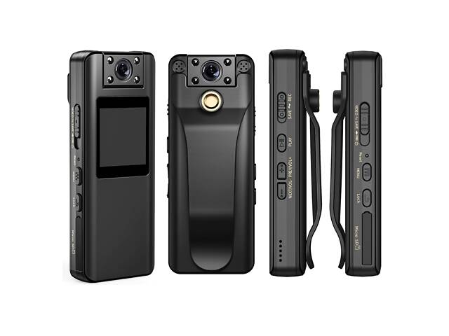 Мини камера - нагрудный видеорегистратор с поворотным объективом, экраном и диктофоном Nectronix A22 - Фото 2