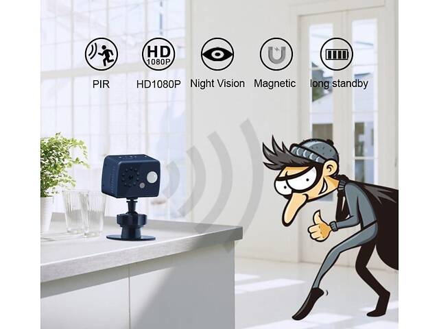 Мини камера с датчиком движения и записью с ночным виденьем MD20, видеорегистратор с записью на флешку 30 дней - Фото 2