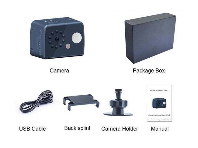 Мини камера с датчиком движения и записью с ночным виденьем MD20, видеорегистратор с записью на флешку 30 дней - Фото 7