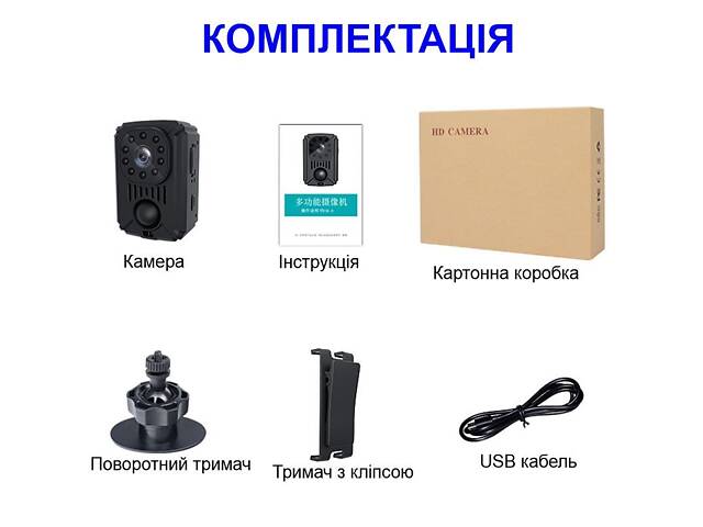 Мини камера с датчиком движения Nectronix MD31, Full HD 1080P, SD до 128 ГБ, аккумулятор 1500мАч - Фото 8