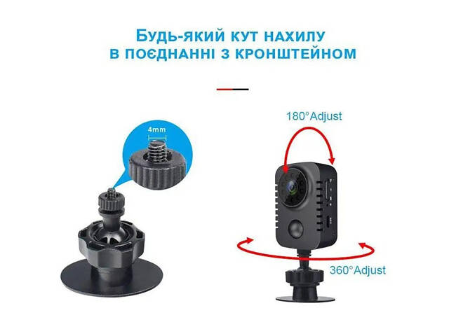 Мини камера с датчиком движения, ночным виденьем и записью на карту памяти Nectronix MD29, FullHD 1080P, до 30 - Фото 6