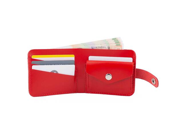 Мини кожаный кошелек Редисон Валли красный Berkani TBR86283 - Фото 3