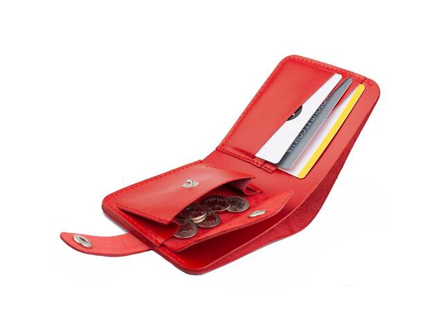 Мини кожаный кошелек Редисон Валли красный Berkani TBR86283 - Фото 6