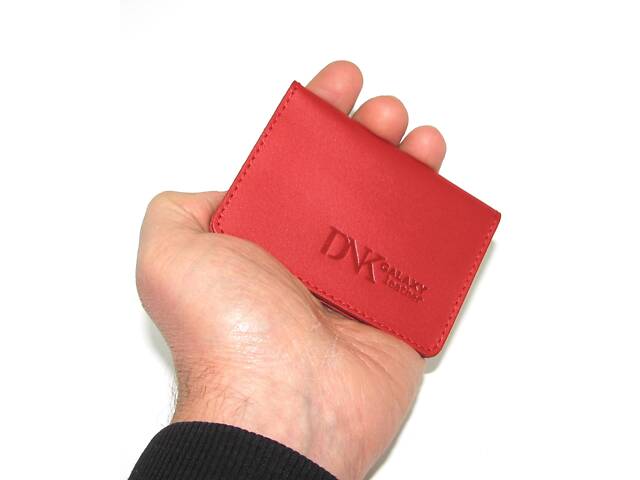 Міні обкладинка для документів ID паспорт DNK Leather mini вікно R col.H червона - Фото 6