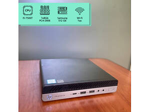 Мини ПК HP ProDesk 600 G3 [i5-7500T/8Gb RAM/512 Nvme M.2 SSD] + Wi-Fi