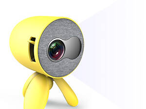 Міні відеопроектор світлодіодний з динаміком YG220 з регульованою підставкою штативом та підтримкою 1080P Жовтий.