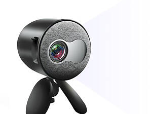 Мини видео-проектор светодиодный с динамиком YG220 с регулируемой подставкой треногой и поддержкой 1080P Черный