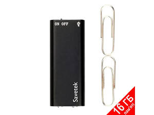 Миниатюрный диктофон с активацией голосом Savetek 200 (GS-R01s), 8 Гб, Mp3, VOX, 8 часов записи 16Гб