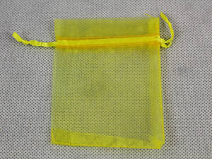 Мішечок з органзи жовтий 8.5 см на 6.5 см love-shopping