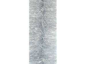 Мишура новогодняя YES Серебро с белыми кончиками 902129 5х200 см
